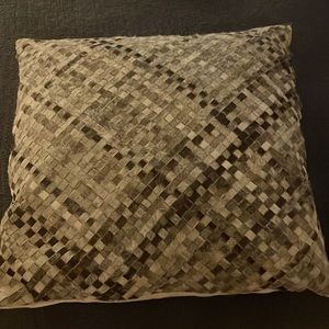 COPY - Williams Sonoma raw hide woven pillow